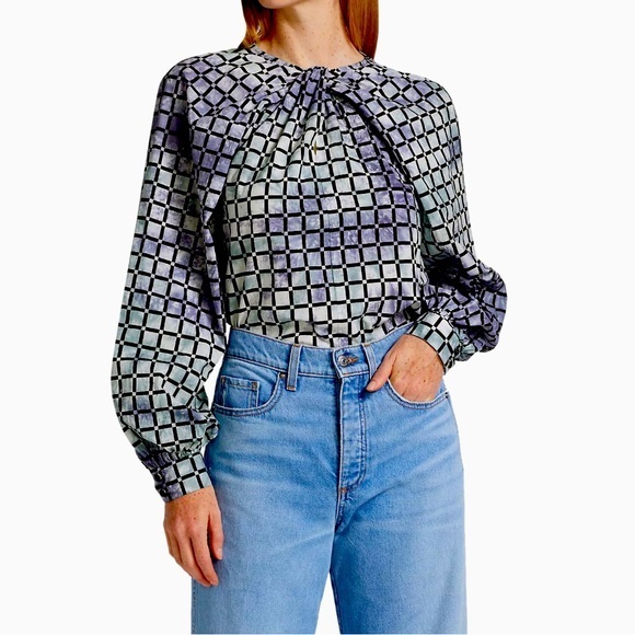 Rachel Comey Soon Blouson-Sleeve Top Size 4